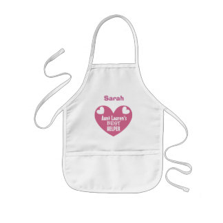 Delantal Infantil Best Kitchen Helper Name y corazón Z4 de tía
