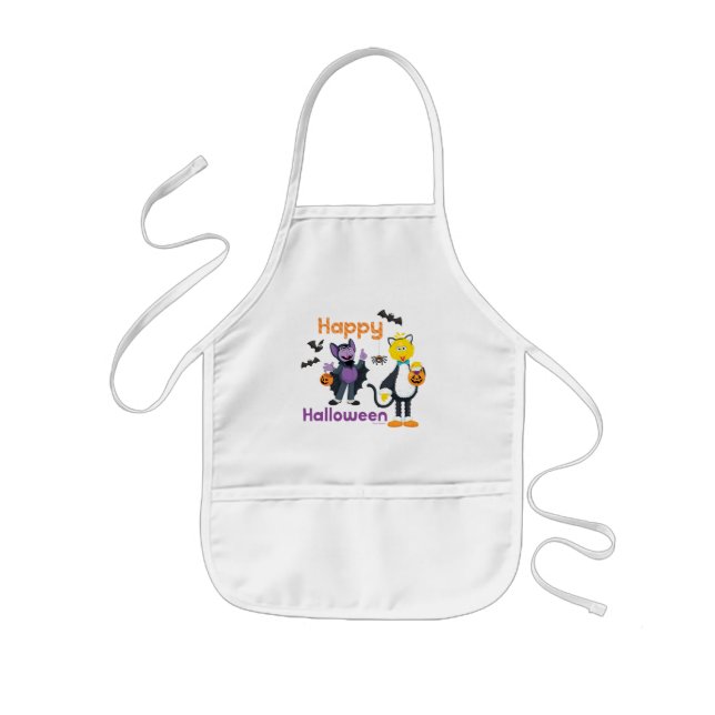 Delantal Infantil Big Bird and Count | Feliz Halloween (Frente)