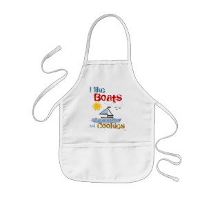 Delantal Infantil Boats and Cookies Baking