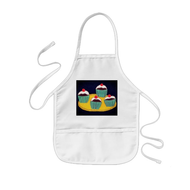 Delantal Infantil Bollos de cerezo (Frente)