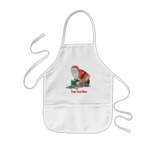 Delantal Infantil bonitos paquetes de santa para Navidades
