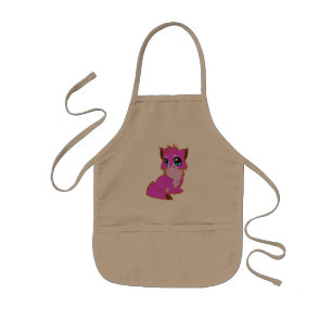 Delantal Infantil BUENA PEQUEÑA FUchsia, COCINA ROSA Y MARRÓN