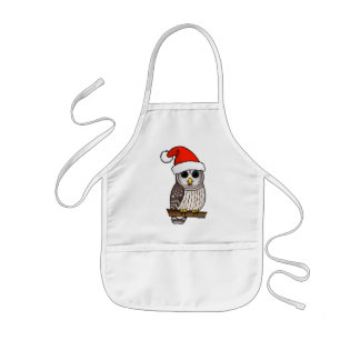 Delantal Infantil Búho barrado Santa del navidad