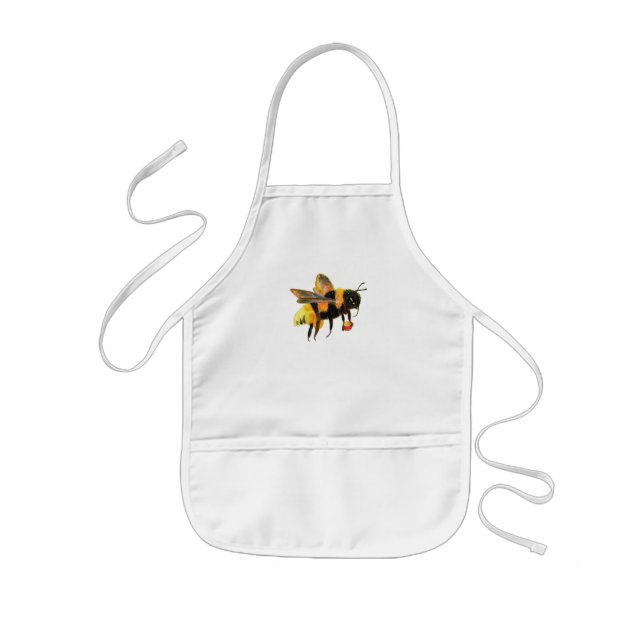 Delantal Infantil Bumble Bee cargando polen (Frente)
