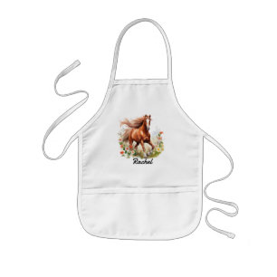 Delantal Infantil Caballo Salvaje Sorrel Rojo
