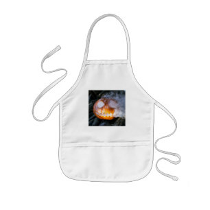 Delantal Infantil Cabeza de calabaza de Halloween de Jack-o-Lantern