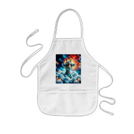 Delantal Infantil Cabeza de jirafa de bebé adorable en las nubes