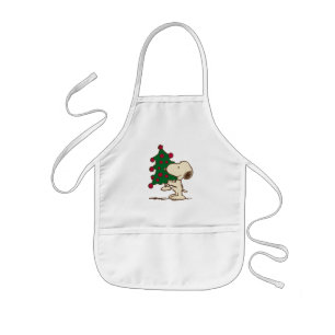 Delantal Infantil Cacahuetes Árbol de Navidad Snoopy