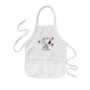 Delantal Infantil Cacahuetes   Corazones Snoopy