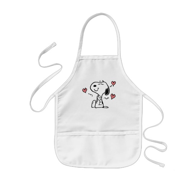 Delantal Infantil Cacahuetes | Corazones Snoopy (Frente)