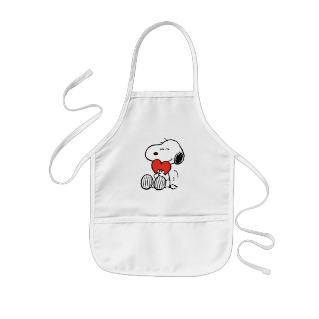 Delantal Infantil Cacahuetes | EL DÍA DE SAN VALENTÍN | Snoopy Heart (Frente)