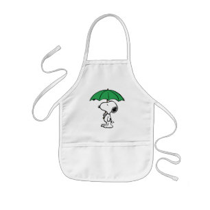 Delantal Infantil Cacahuetes   Snoopy Green Umbrella
