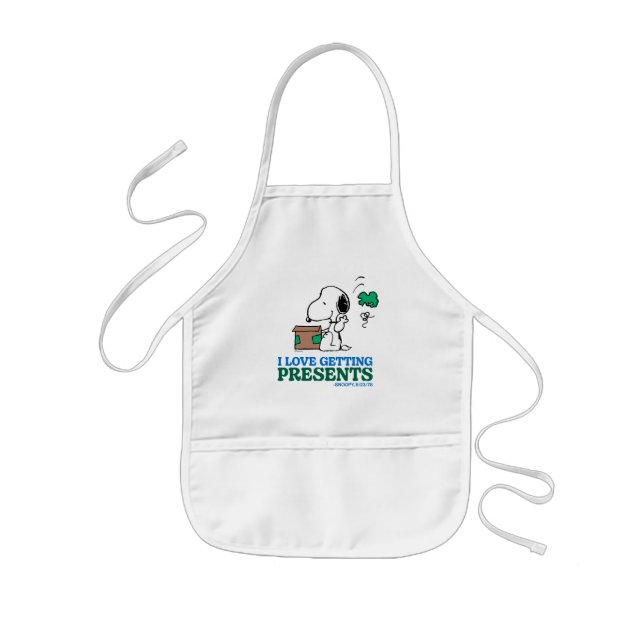 Delantal Infantil Cacahuetes | Snoopy Me Encanta Obtener Presencias (Frente)