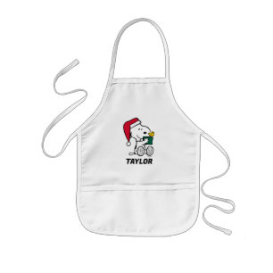 Delantal Infantil Cacahuetes Snoopy Santa & Woodstock Añadir su