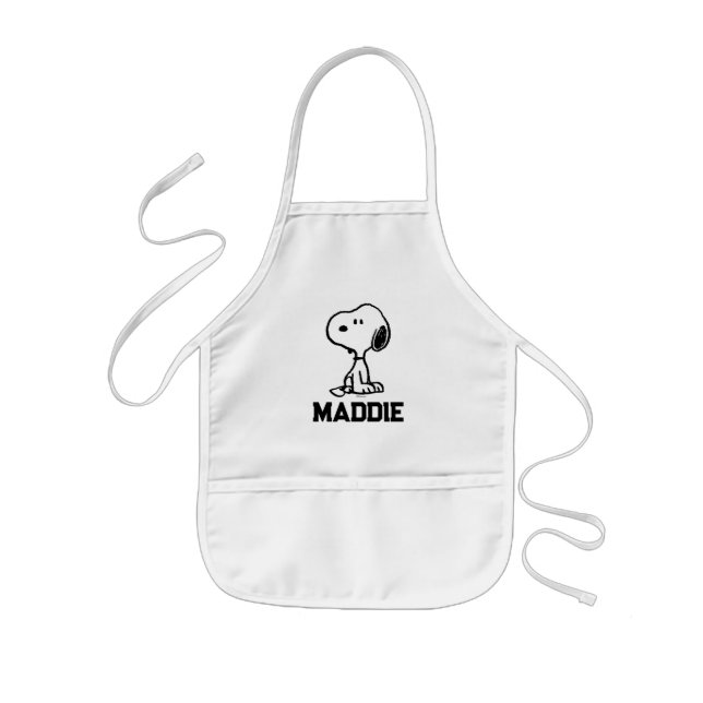 Delantal Infantil Cacahuetes | Snoopy Turns | Añadir su nombre (Frente)