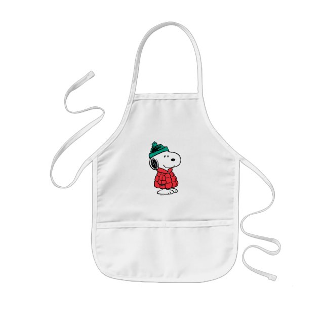 Delantal Infantil Cacahuetes | Snoopy Winter Coat & Gorra (Frente)