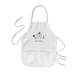 Delantal Infantil Cacahuetes   Snowman Snoopy y Woodstock   Añadir n