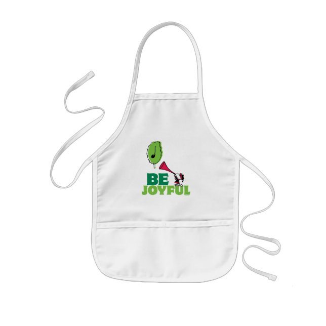 Delantal Infantil Cacahuetes | Woodstock Be Joyful (Frente)