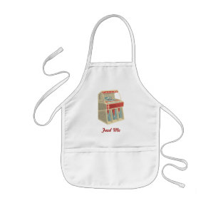 Delantal Infantil Caja de música retro grunge
