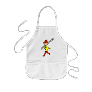 Delantal Infantil Camisetas de Bombero con Escalera y Regalos