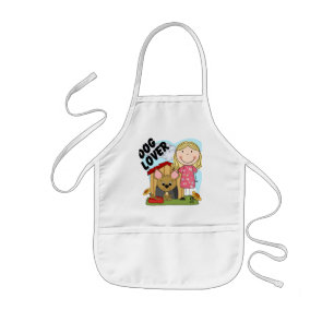 Delantal Infantil Camisetas y regalos de la Chica Dog Lover Blond