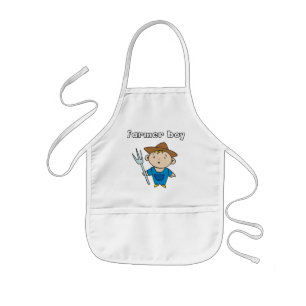Delantal Infantil Camisetas y regalos del muchacho del granjero