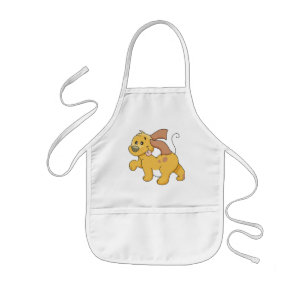 Delantal Infantil Camisetas y regalos felices del perro de Brown