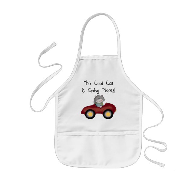 Delantal Infantil Camisetas y regalos rojos del coche de los lugares (Frente)