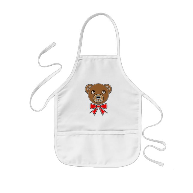 Delantal Infantil Cara de oso divertida (Frente)