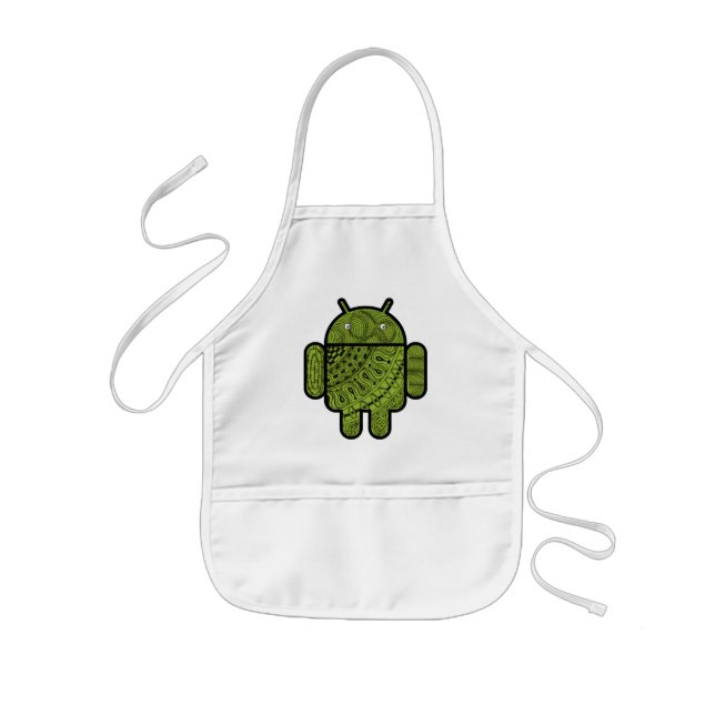 Delantal Infantil Carácter Pancho Doodle para el robot Android™ (Frente)