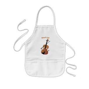 Delantal Infantil Caricatura musical divertida en violín