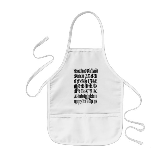 Delantal Infantil Cartas góticas de Apron (Frente)