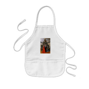 Delantal Infantil Casa Blanca de los Navidades Bill y Hillary Clinto