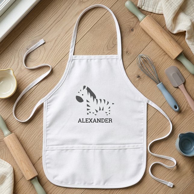 Delantal Infantil Cebra Personalizada Adorable (Subido por el creador)