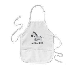 Delantal Infantil Cebra Personalizada Adorable