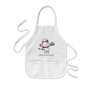 Delantal Infantil Chef de gato lindo personalizado