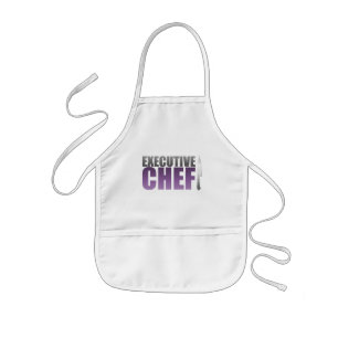 Delantal Infantil Chef ejecutivo púrpura
