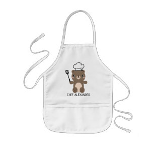 Delantal Infantil Chef Teddy Bear Personaliza el Apron Infantil