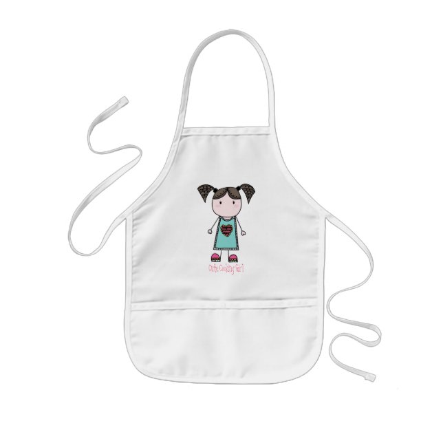 Delantal Infantil Chica de cocinar lindo (Frente)