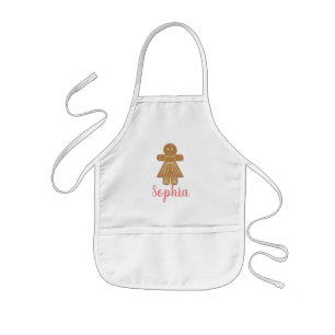 Delantal Infantil Chica de pan de jengibre personalizado