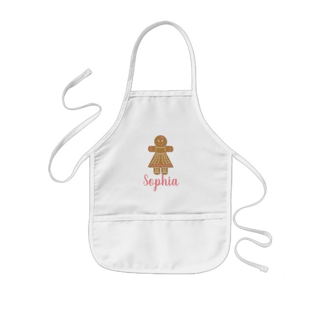 Delantal Infantil Chica Gingerbread Personalizado (Frente)