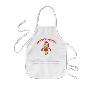 Delantal Infantil Chicas del dulce ayudante de Santa Cute Elf Navida