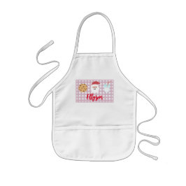 Delantal Infantil Chicas Santa Milk y Cookies, Apron infantil