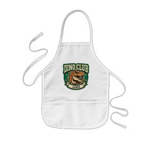 Delantal Infantil Club Dino Emblema Antiguo T-Rex Personalizado