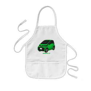 Delantal Infantil Coche de pequeño tamaño verde