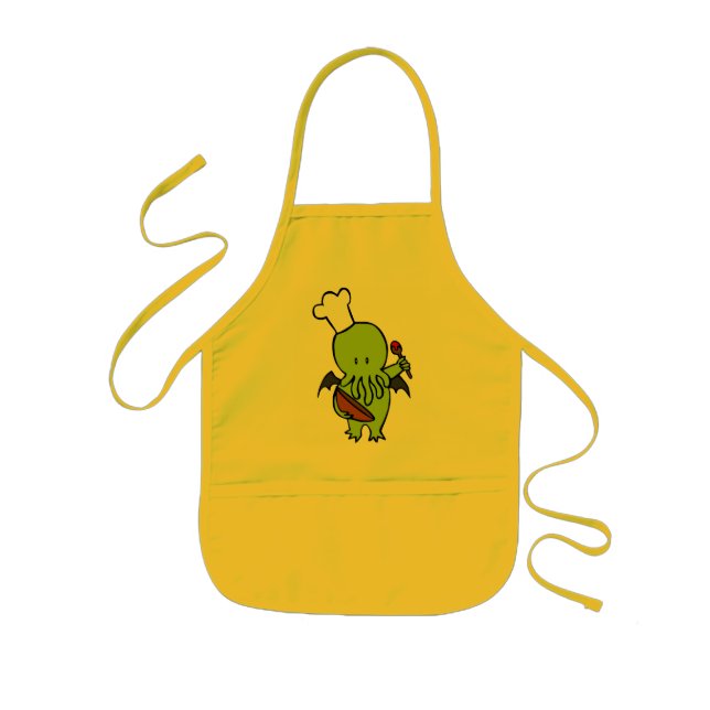Delantal Infantil Cocinero junto con Cthulhu (Frente)