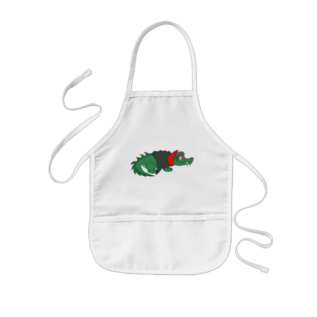 Delantal Infantil Cocodrilo de vampiros (Frente)