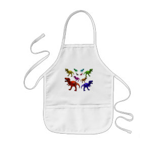 Delantal Infantil Colorido T-Rex