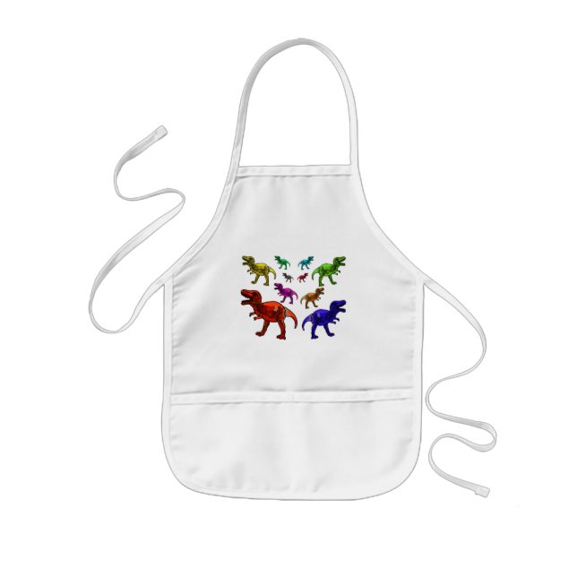 Delantal Infantil Colorido T-Rex (Frente)