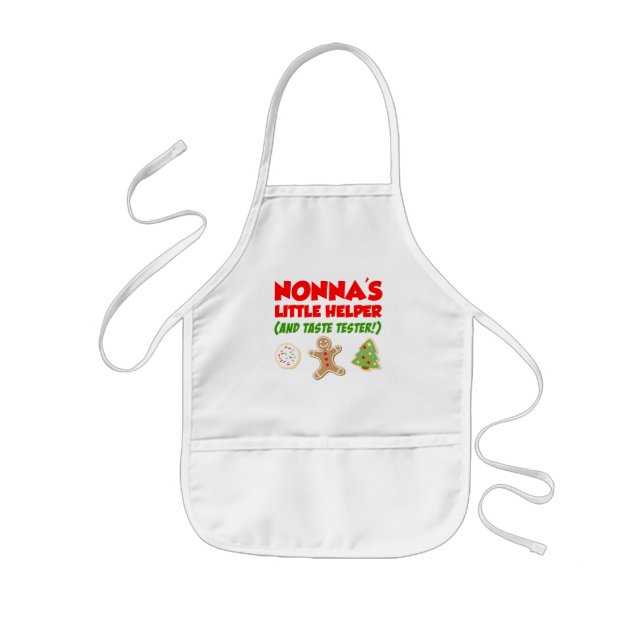 Delantal Infantil Cookies de los pequeños ayudantes de Nonna (Frente)